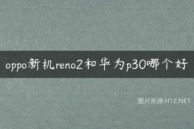oppo新机reno2和华为p30哪个好