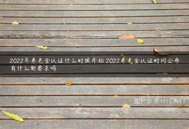 2022年养老金认证什么时候开始 2022养老金认证时间公布有什么新要求吗