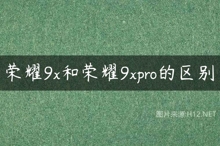 荣耀9x和荣耀9xpro的区别