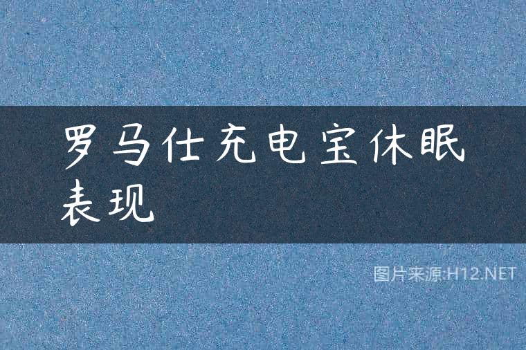 罗马仕充电宝休眠表现
