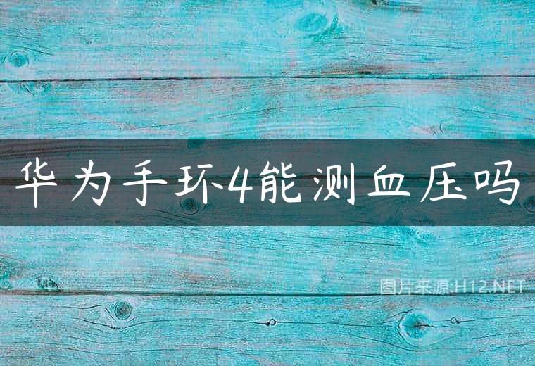 华为手环4能测血压吗