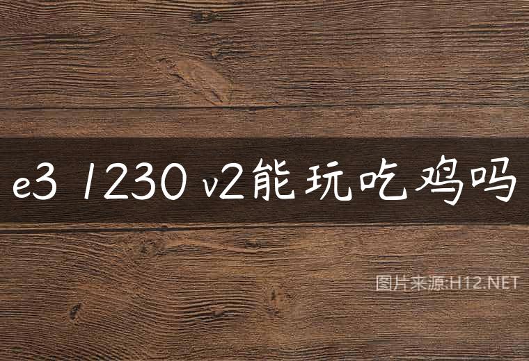 e3 1230 v2能玩吃鸡吗