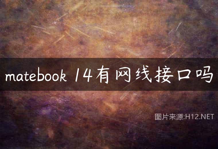 matebook 14有网线接口吗