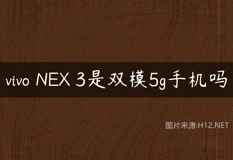 vivo NEX 3是双模5g手机吗