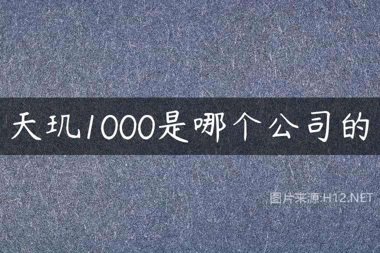 天玑1000是哪个公司的