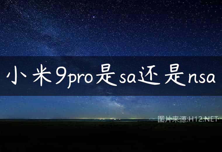 小米9pro是sa还是nsa