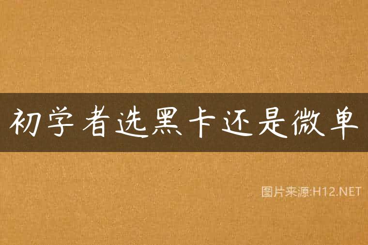 初学者选黑卡还是微单
