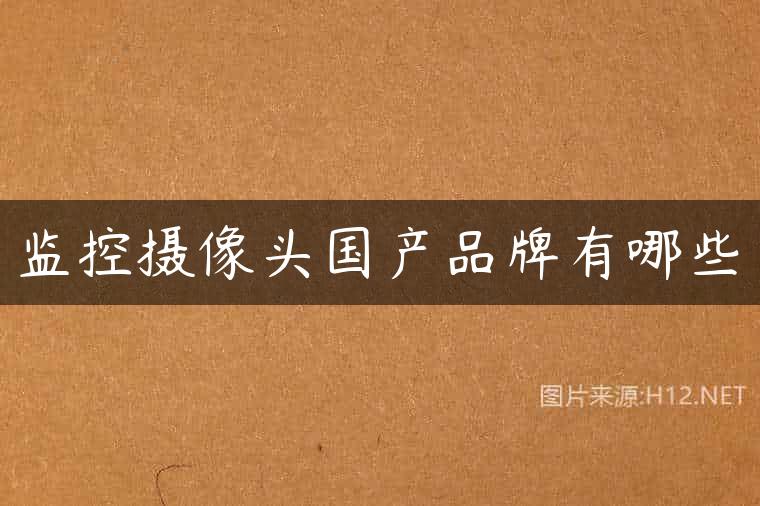 监控摄像头国产品牌有哪些