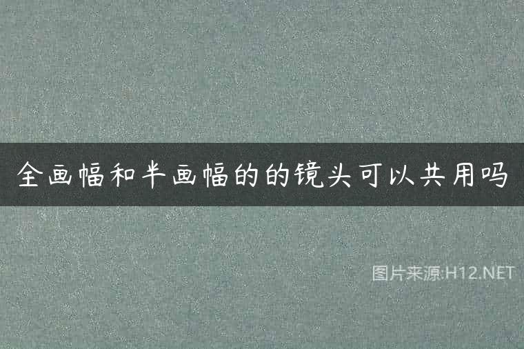 全画幅和半画幅的的镜头可以共用吗