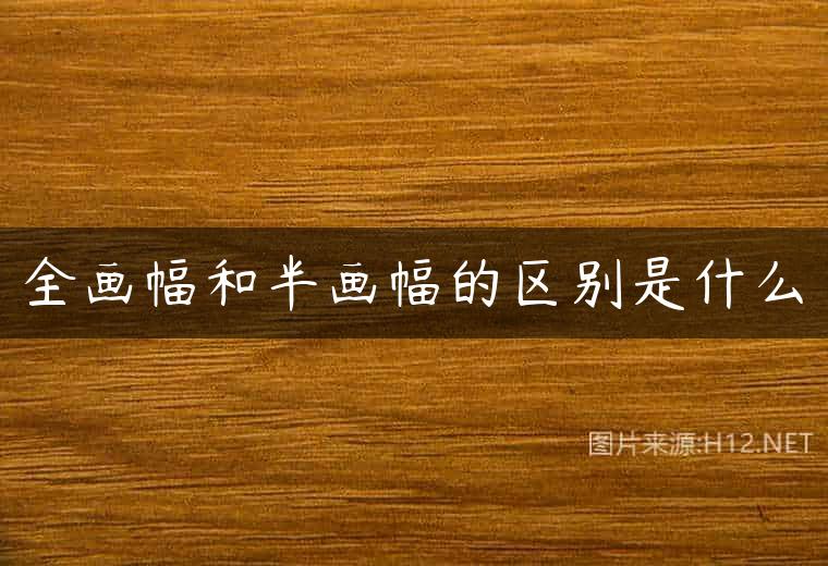 全画幅和半画幅的区别是什么