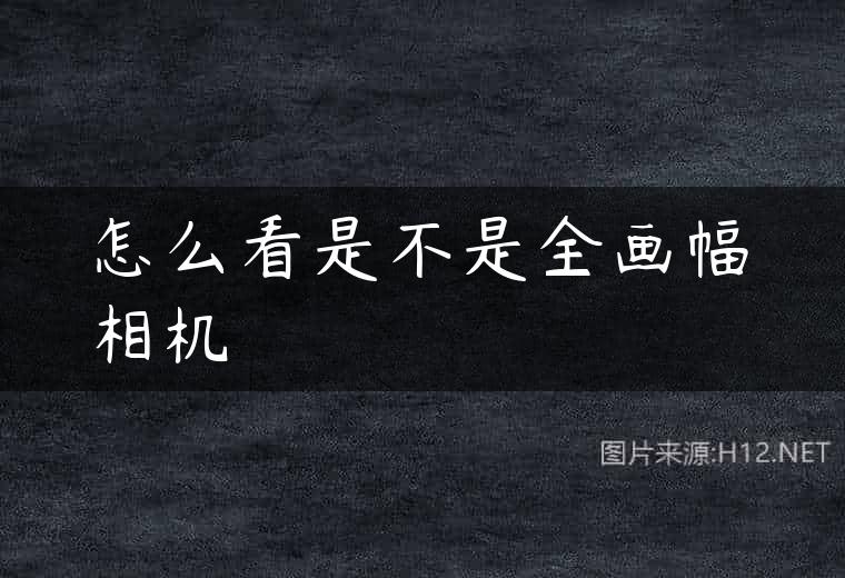 怎么看是不是全画幅相机