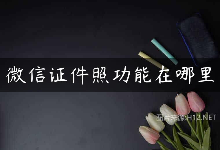 微信证件照功能在哪里