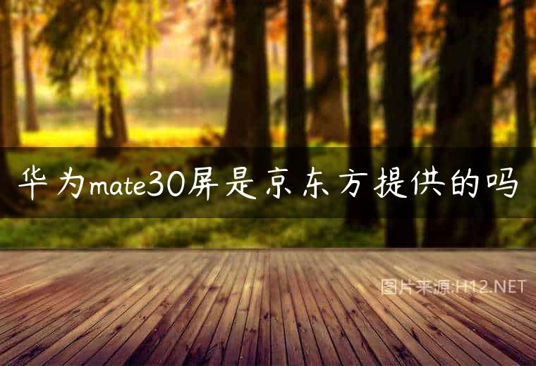 华为mate30屏是京东方提供的吗