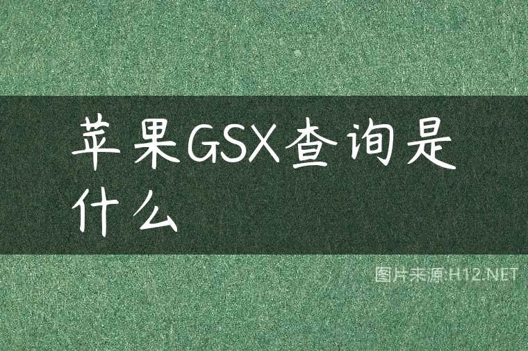 苹果GSX查询是什么