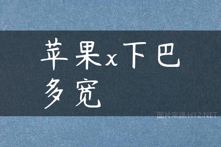 苹果x下巴多宽