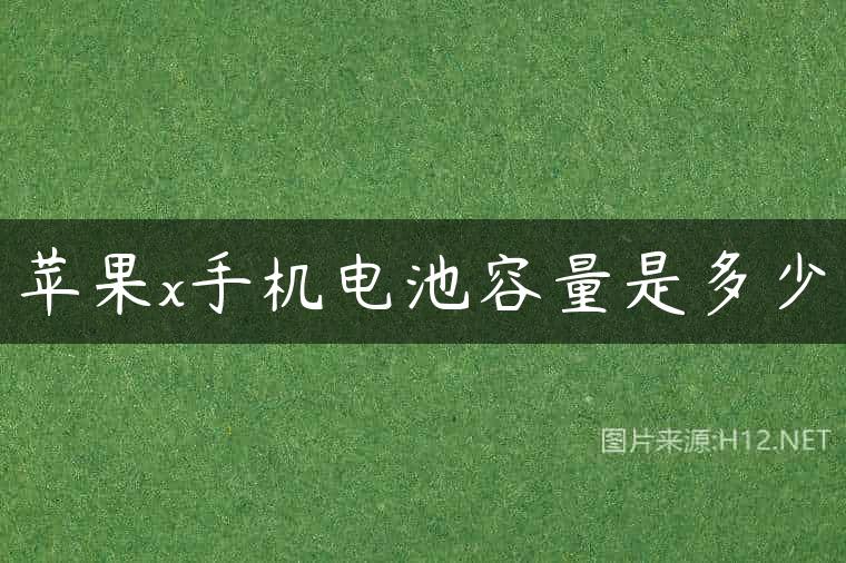 苹果x手机电池容量是多少