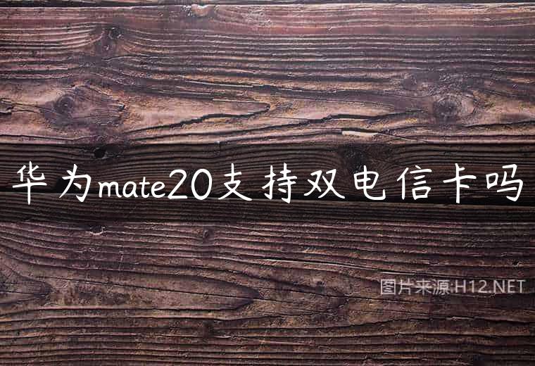 华为mate20支持双电信卡吗