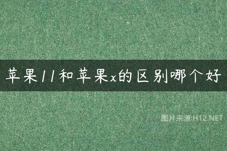 苹果11和苹果x的区别哪个好