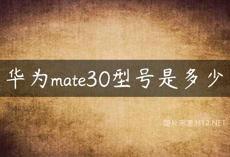 华为mate30型号是多少