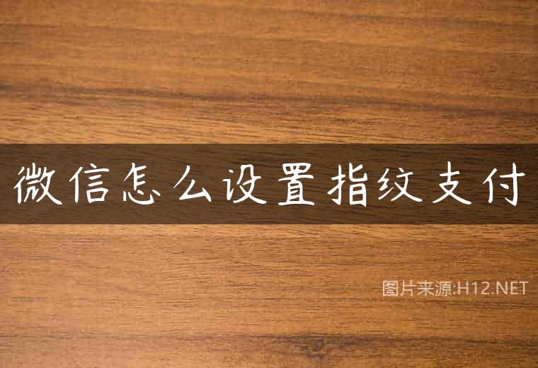 微信怎么设置指纹支付