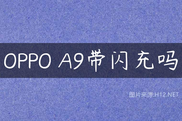 OPPO A9带闪充吗