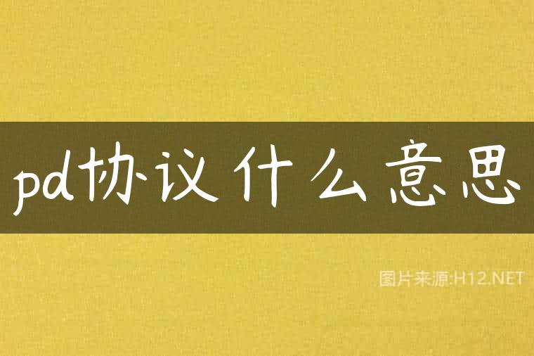 pd协议什么意思