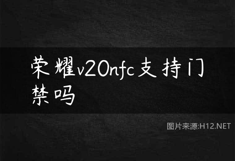 荣耀v20nfc支持门禁吗