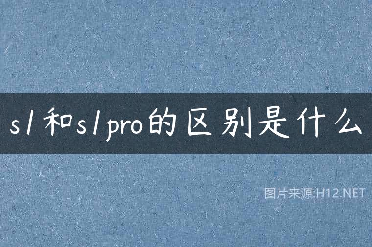s1和s1pro的区别是什么