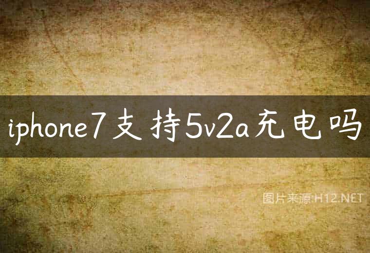 iphone7支持5v2a充电吗