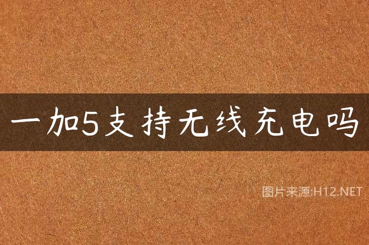 一加5支持无线充电吗