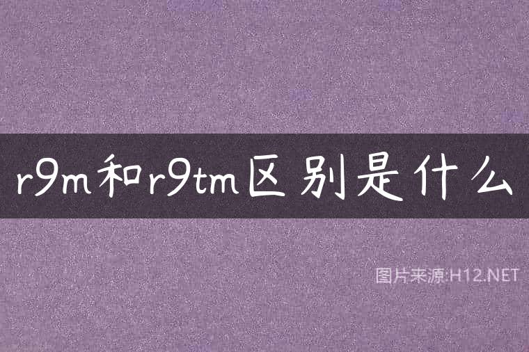 r9m和r9tm区别是什么