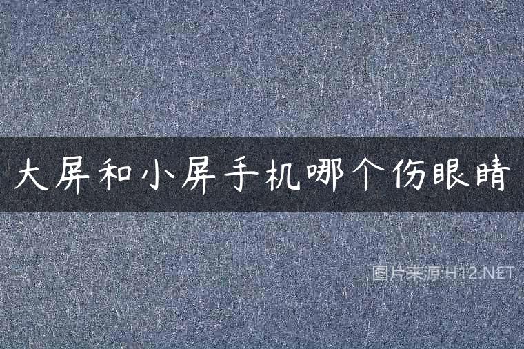 大屏和小屏手机哪个伤眼睛