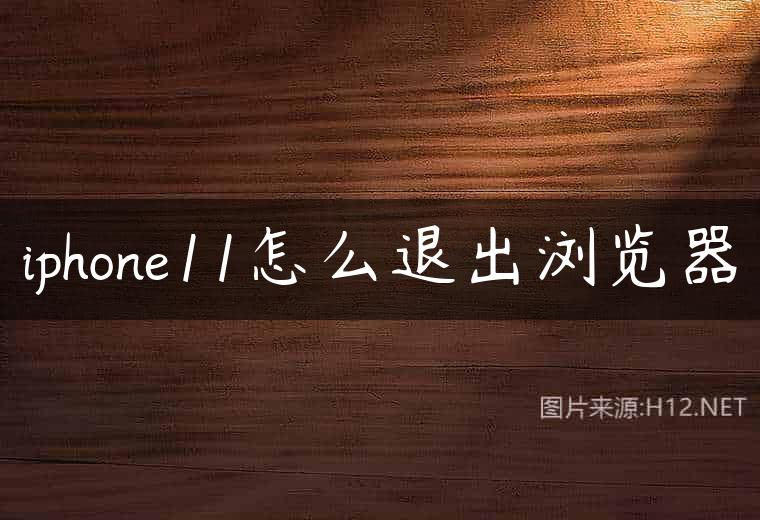 iphone11怎么退出浏览器