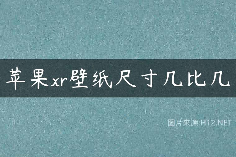 苹果xr壁纸尺寸几比几