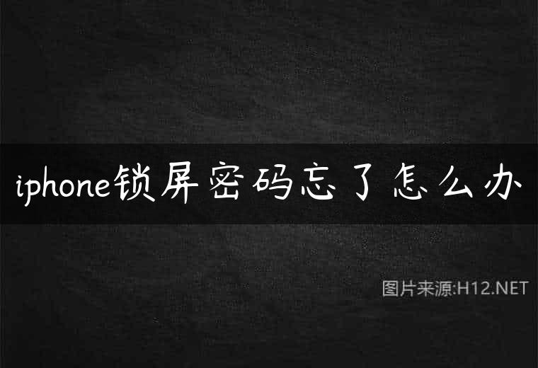 iphone锁屏密码忘了怎么办
