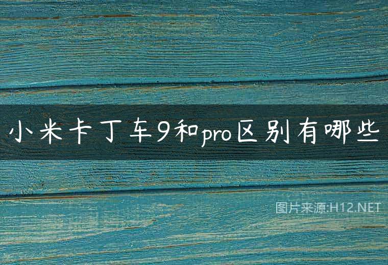 小米卡丁车9和pro区别有哪些