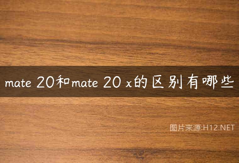 mate 20和mate 20 x的区别有哪些