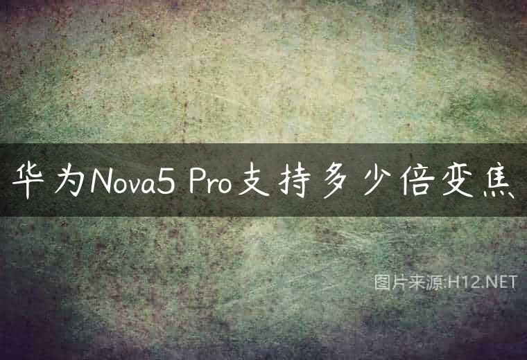 华为Nova5 Pro支持多少倍变焦