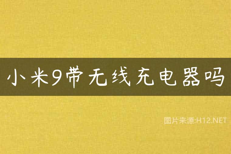 小米9带无线充电器吗