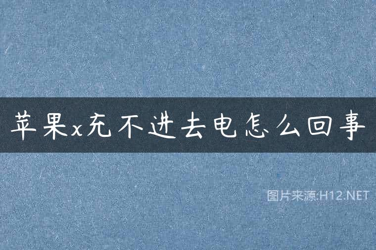苹果x充不进去电怎么回事