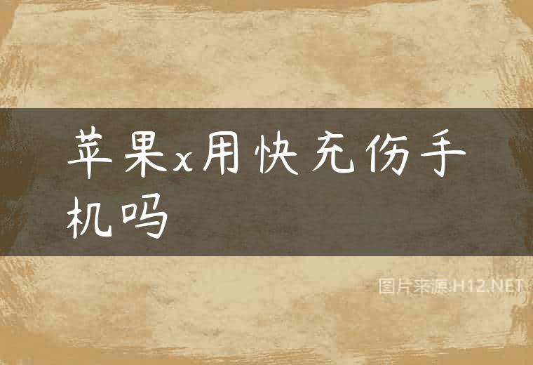 苹果x用快充伤手机吗