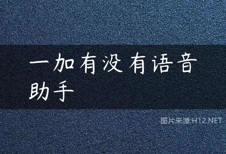 一加有没有语音助手
