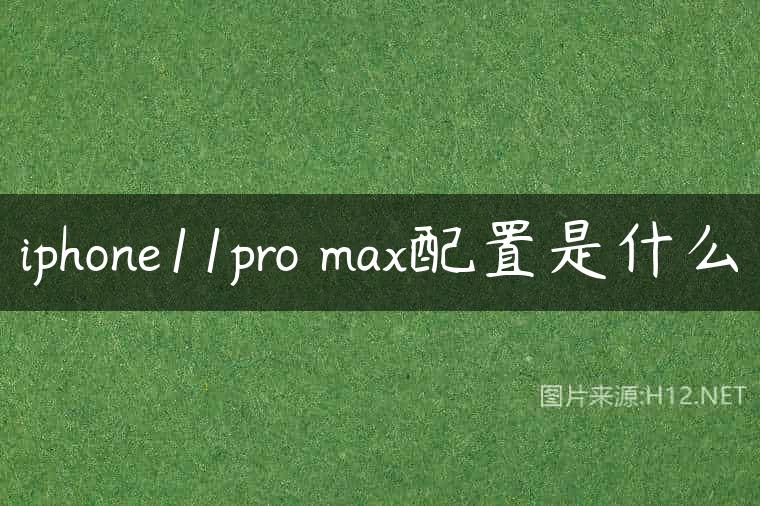 iphone11pro max配置是什么
