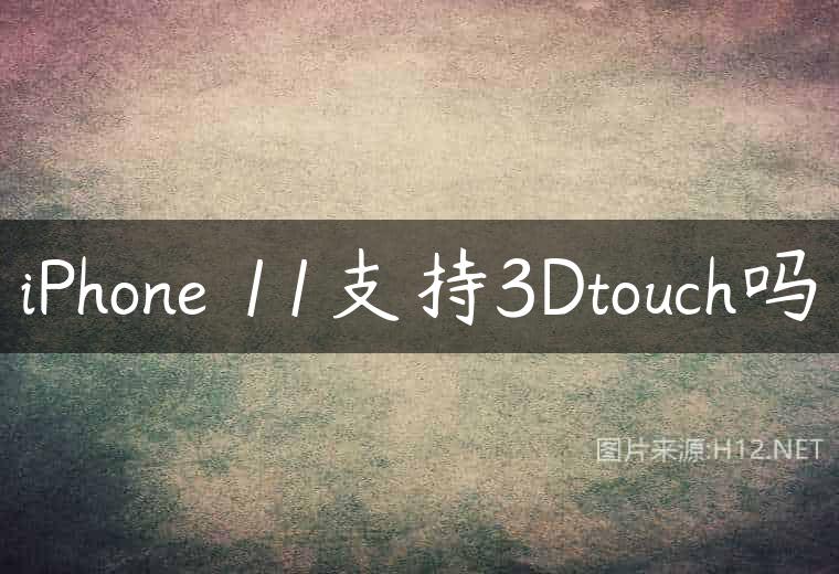 iPhone 11支持3Dtouch吗