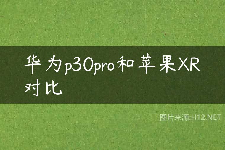 华为p30pro和苹果XR对比