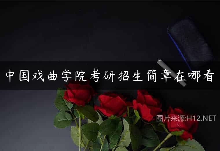 中国戏曲学院考研招生简章在哪看
