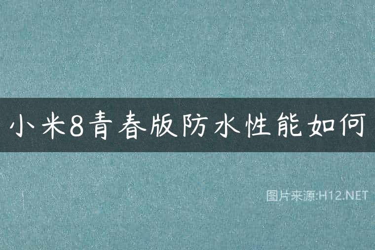 小米8青春版防水性能如何