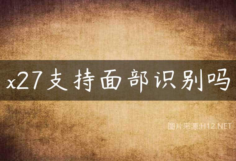 x27支持面部识别吗