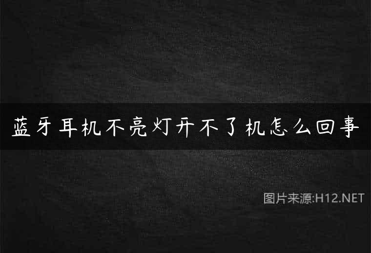 蓝牙耳机不亮灯开不了机怎么回事