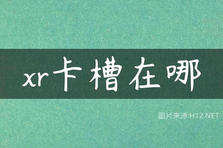 xr卡槽在哪